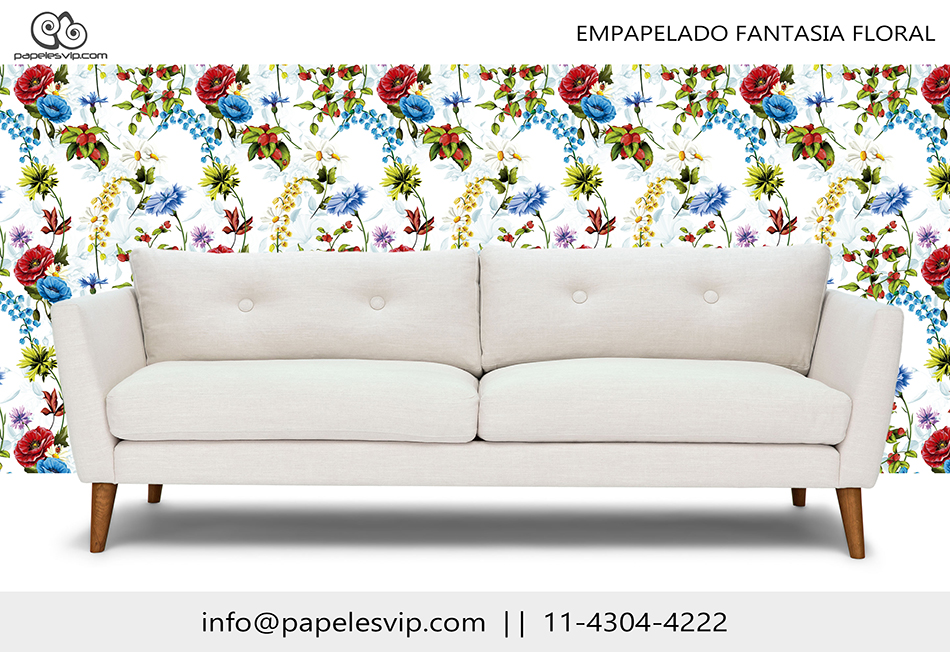 empapelado fantasia Floral