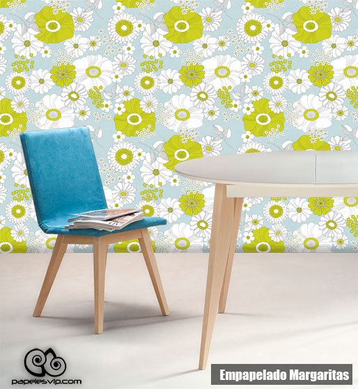 empapelado margaritas